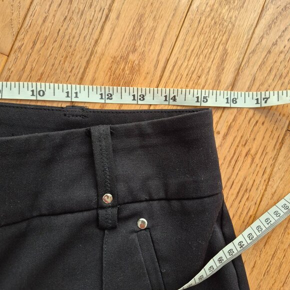 Melanie Lyne Pintuck Straight-Leg Pants Lauren Petite Black 4 - Picture 8 of 10